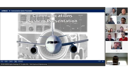 Sivil Havacılık Yüksekokulu akademik personeli, yolcu uçağı tanıtım eğitiminde